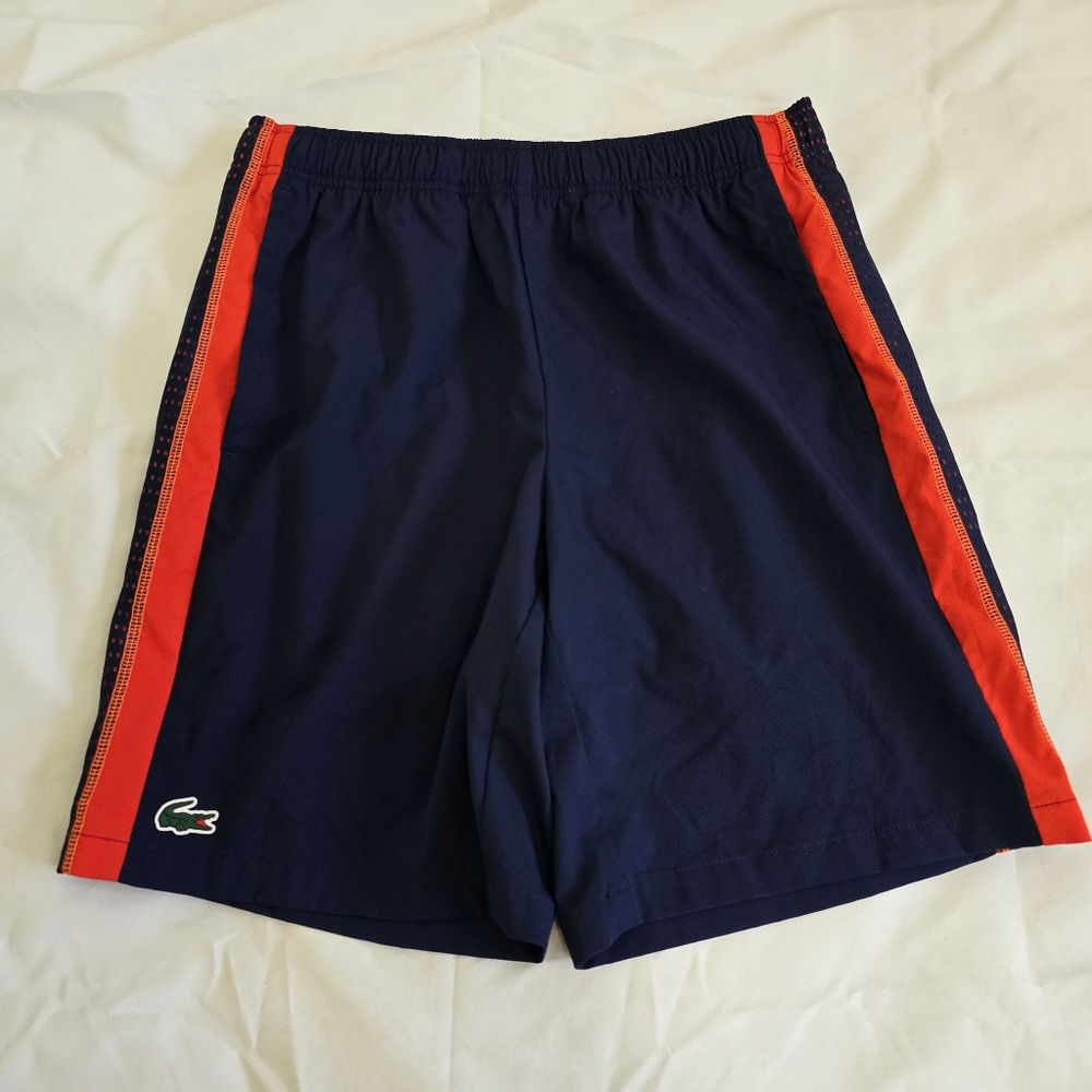 Lacoste Men's Tennis Shorts Navy Blue Size SMALL